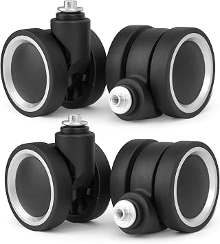Zoofen Luggage Wheels Replacement 4 pcs Suitcase Replacement Wheels Wear-Resistant Spinner Wheels for Most Suitcase RepairZLN-A39,Black