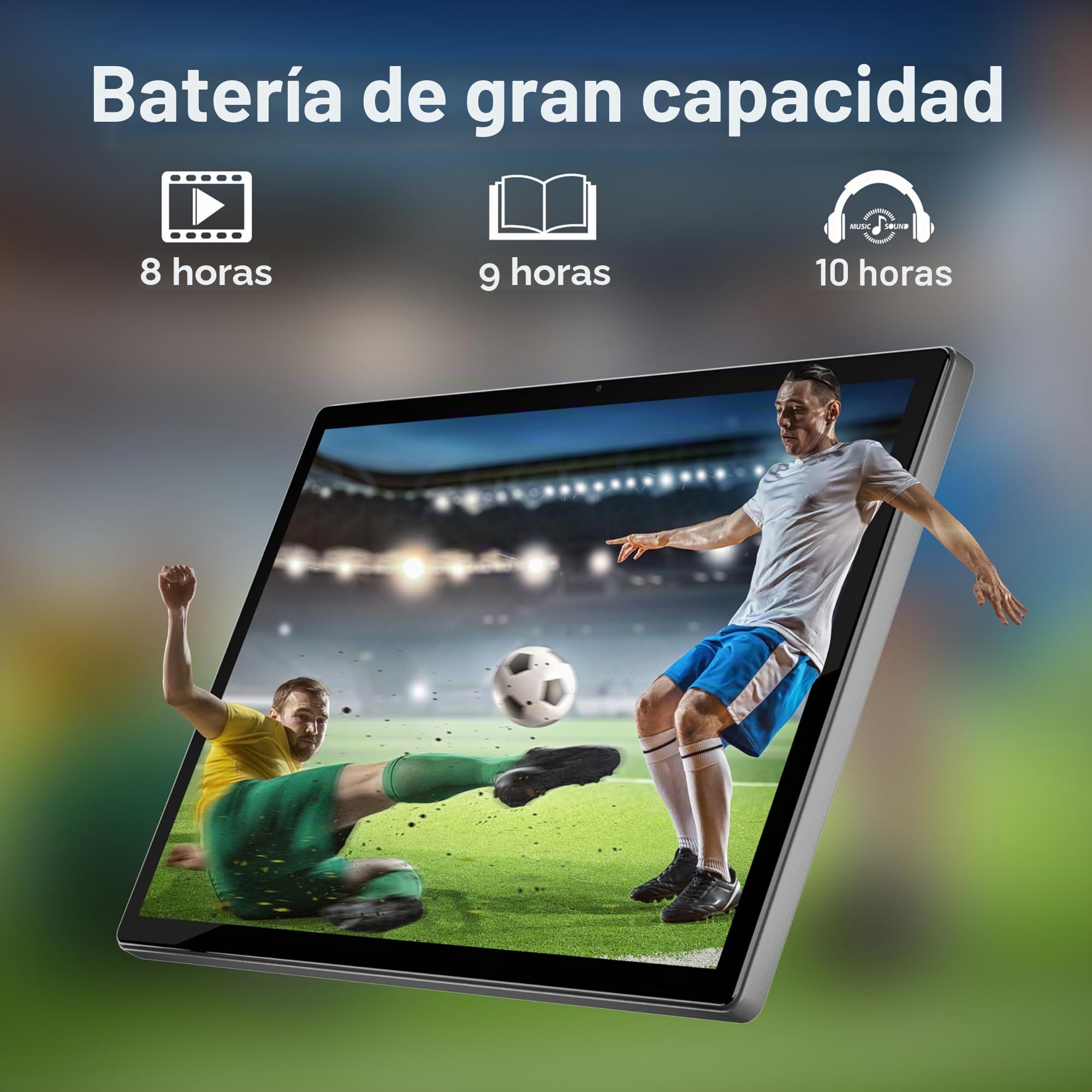 Tableta Android, tabletas de 10 pulgadas con funda protectora, procesador de cuatro núcleos, cámara frontal de 5,0 MP + cámara trasera de 8,0 MP, tabletas IPS Bluetooth de 5000 mAh, tableta