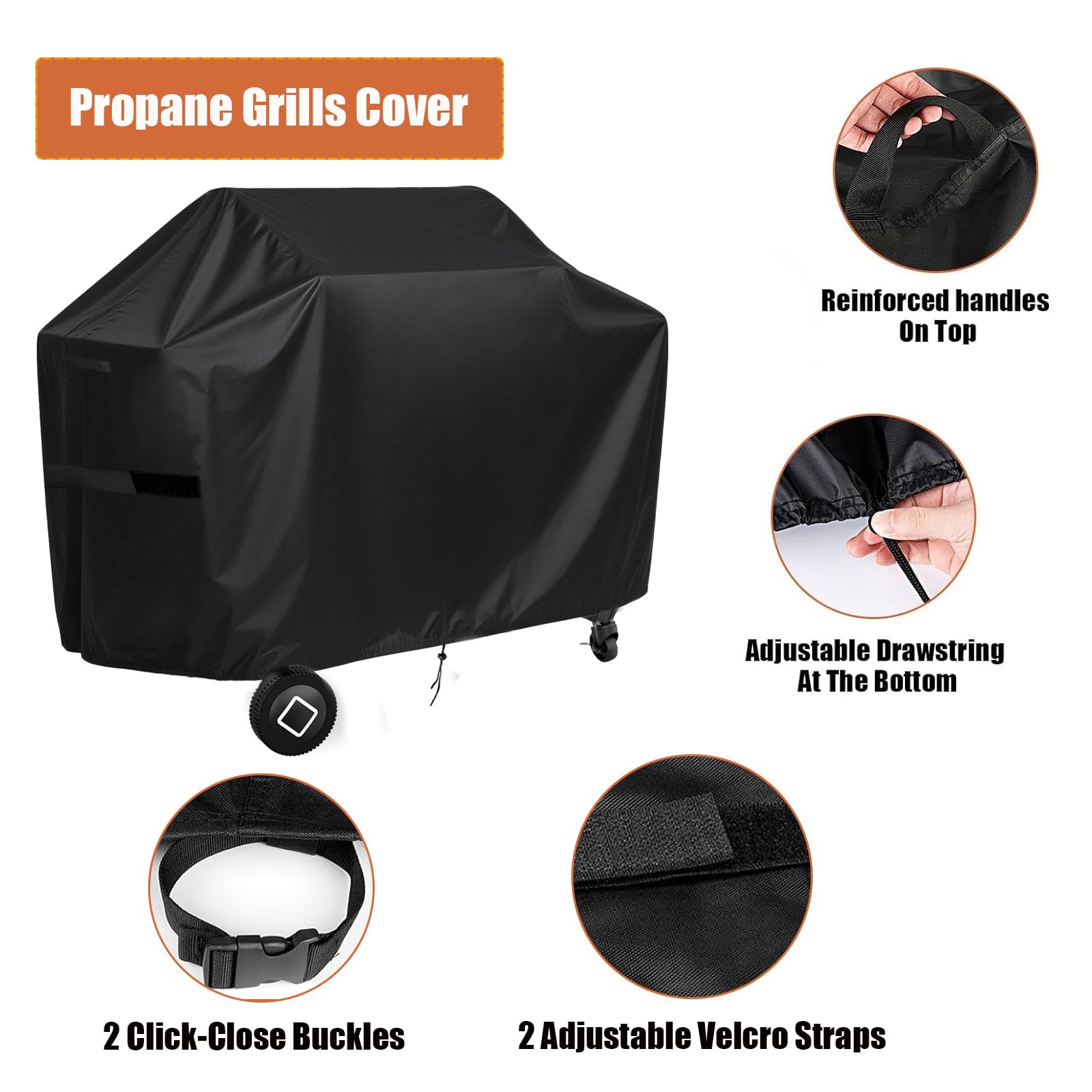 Copertura per piastra per barbecue Brand-Man Combo 6 fuochi