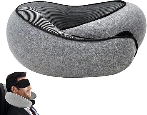 ABKD Flyhugz - Almohada cervical Flyhugz, almohada cervical de viaje Wonder Plus, almohada de cuello de viaje de espuma viscoelástica, almohada de