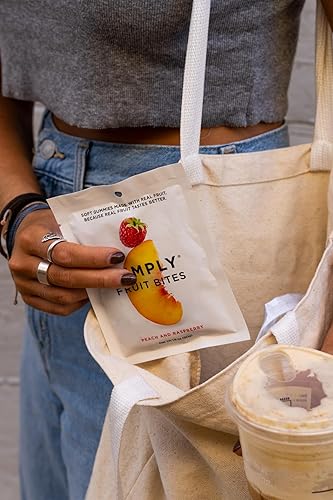 Miniatura 4 de Simply Fruit Gummies  Hechas con fruta real, melocotón y frambuesa, 1.8 onzas (paquete de 8), sin azúcar de caña + sin gluten + Kosher