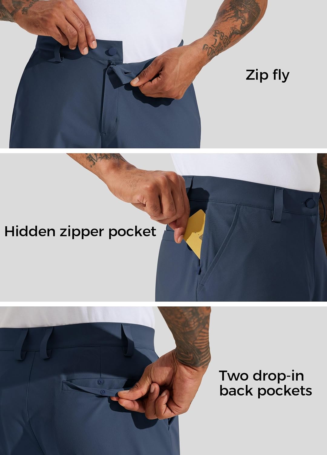 Willit Men's Golf Shorts Stretch Work Dress Shorts Quick Dry Hiking Athletic Casual Shorts with Pockets 10" - Image 4