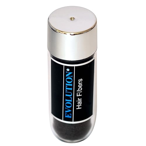 Evolution Hair Fibers -100 fibras de cabello humano  Deluxe 134oz negro  Para hombres y mujeres  Oculta el cabello adelgazante en cuestión de