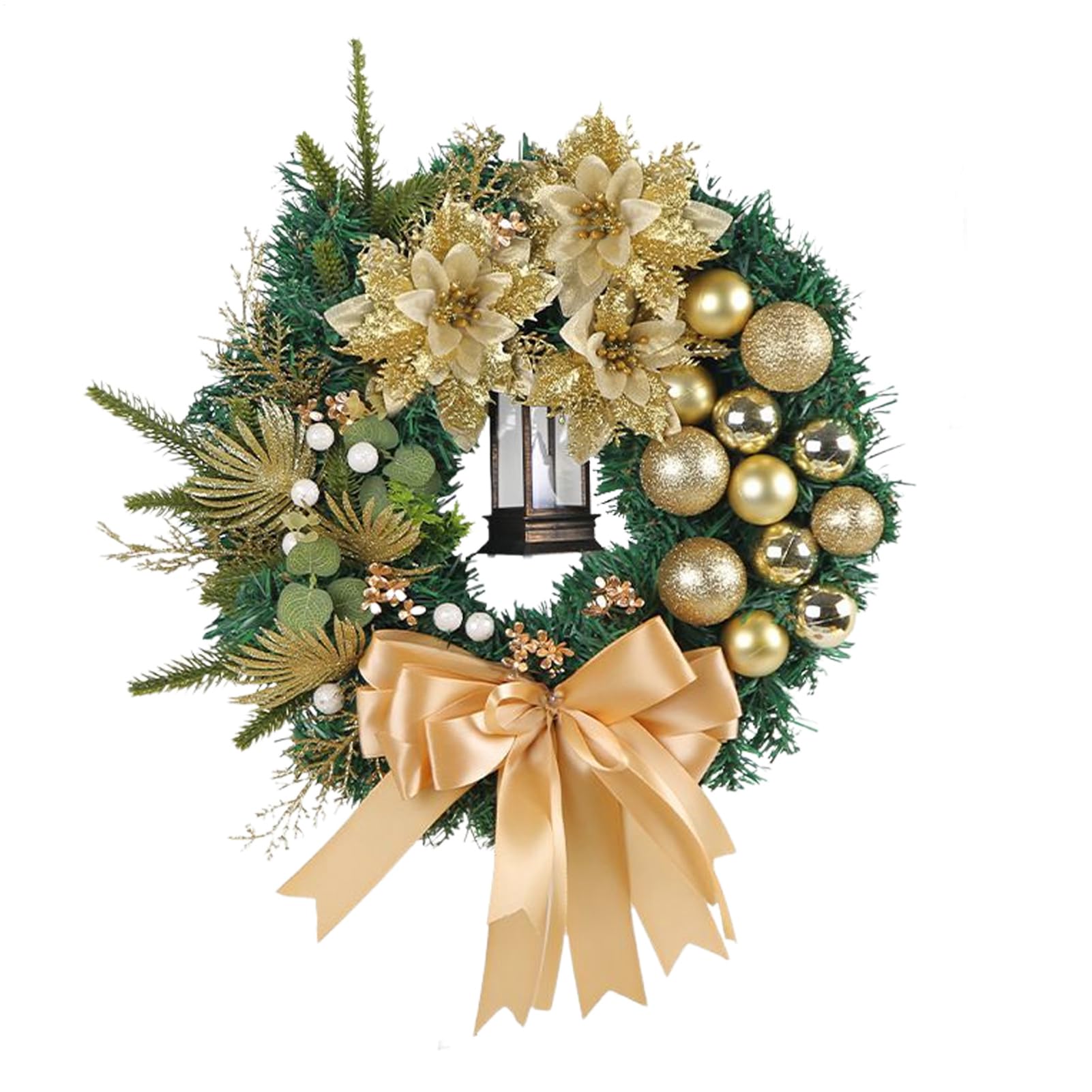 Weihnachtskranz Für Die Tür Mit Lichtern Weihnachtskranz Mit Künstlicher