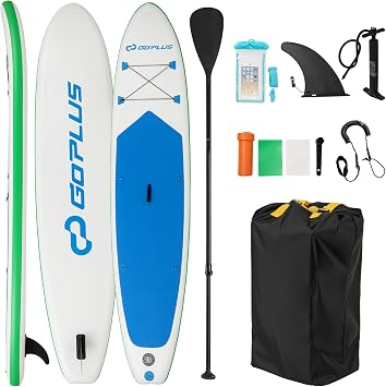 Goplus Inflatable Stand Up Paddle Board w/SUP Paddleboard Accessories