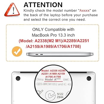 Amazon.com: Crystal Clear Case for MacBook Pro 13 inch M2 M1