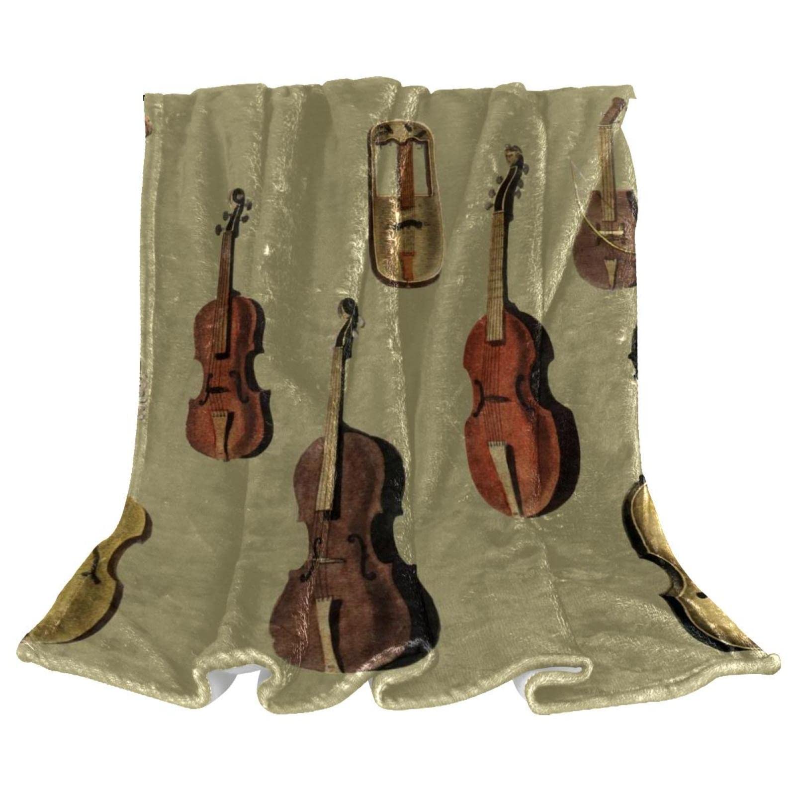 Couverture polaire violon peluche légère anti-froid pour le canapé