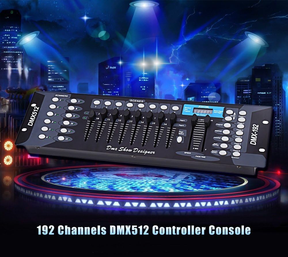 Anoralux 192CH Master 240 Scenes DMX 512 Controller Board DJ Stage Light & LED Lamp Controller for Home Entertainment Stage Lighting Effect