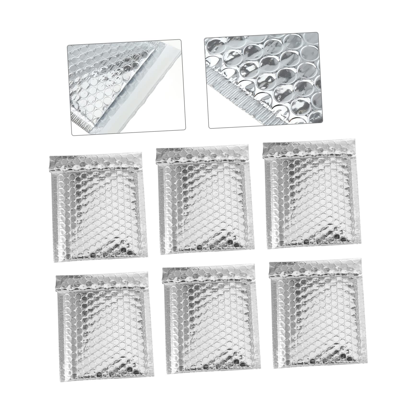 DOITOOL 100 Enveloppes Argentées à Bulles Auto-adhésives Pack de 100 Pièces Matériau Synthétique Léger pour Expédition pour Bureaux et Boutiques