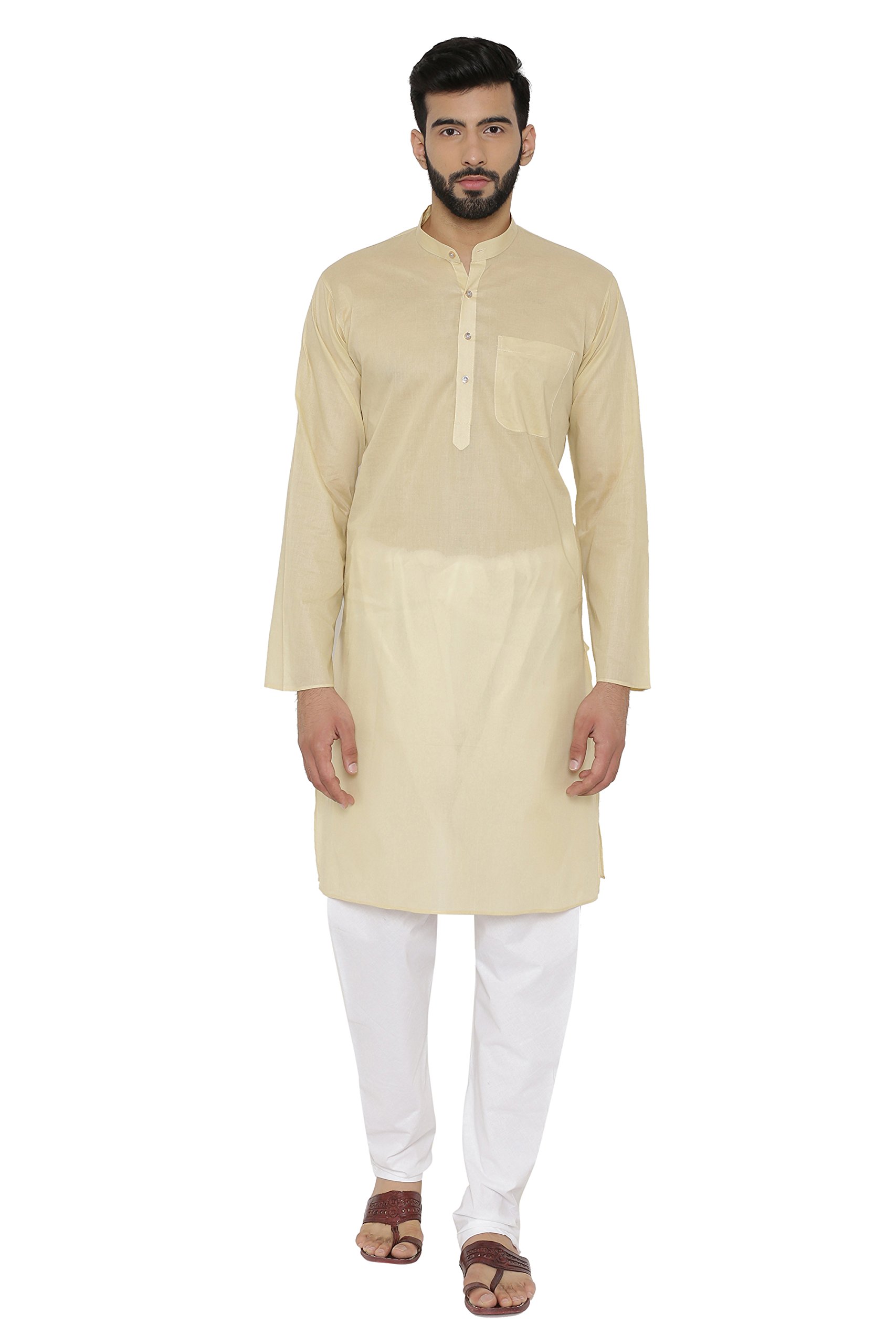 wintage Men's 100% Cotton Tailored Fit Party/Festive Indian Kurta Pajama Pyjama Sleep Sets-picture-48