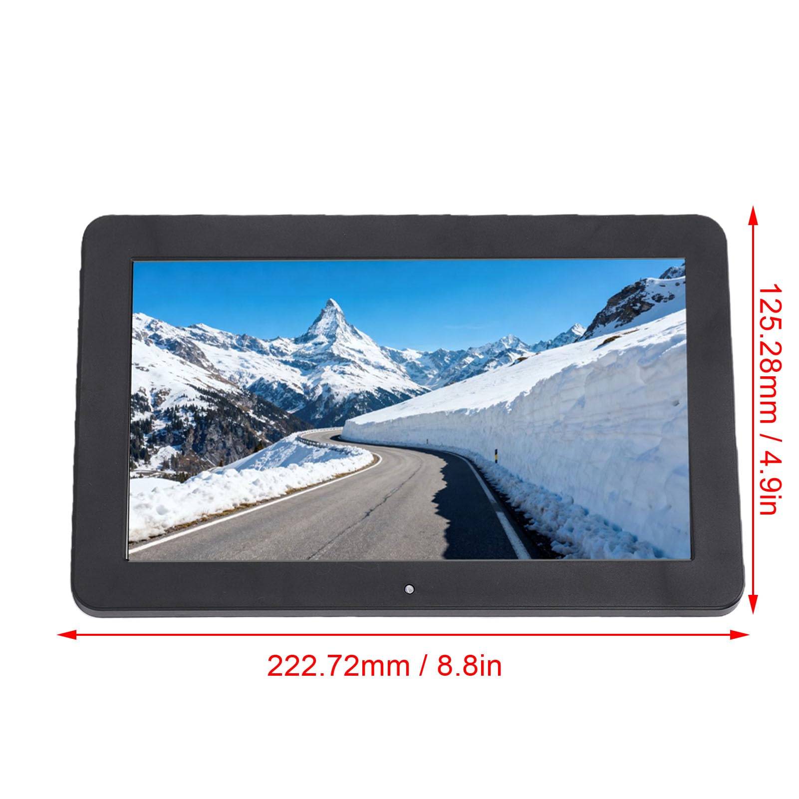 FTVOGUE Reloj Digital Grande de 10,1 Pulgadas con Reproducción de Video Múltiples Alarmas Ajuste de Brillo 12 Opciones de Idioma para Usuarios Internacionales Tamaño de Pantalla ABS: 10,1 Pulgadas