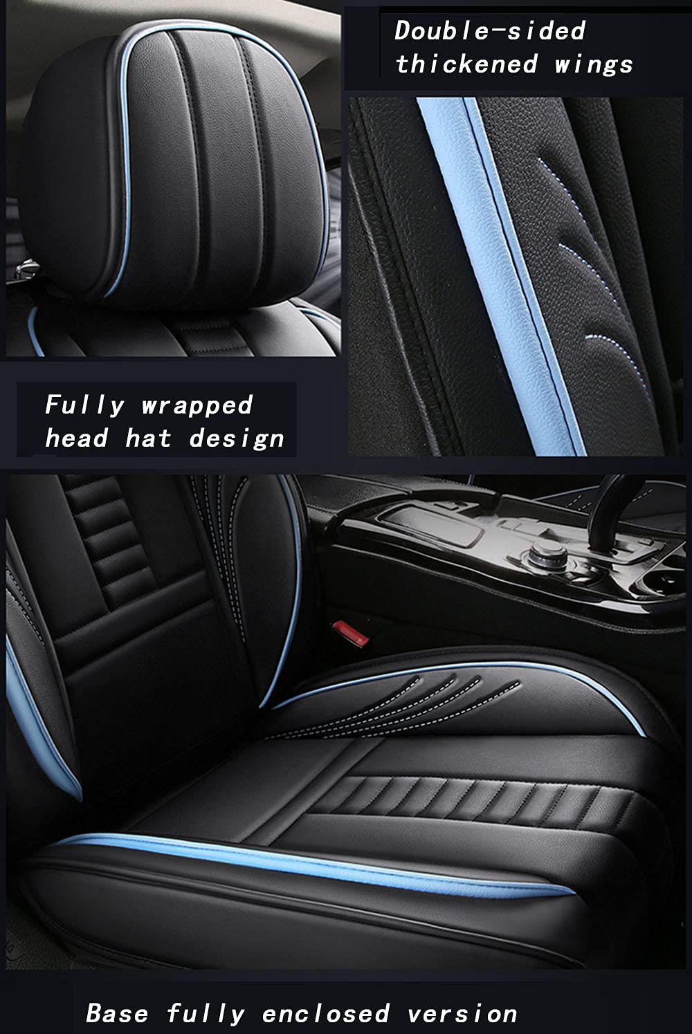 Funda de asiento de automóvil, Auto Asiento Fundas Juego Completo de 5 Asientos Ajuste Universal Protector para Asientos Delanteros y Traseros,Rojo,2 Seats