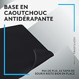 Logitech G G840 Tapis de Souris de Jeu Extra Large, Optimisé pour Les capteurs, Friction modérée,Tapis de Souris antidérapant, Accessoires de Jeu Mac et PC, 900 x 400 x 3 mm - Noir - 6