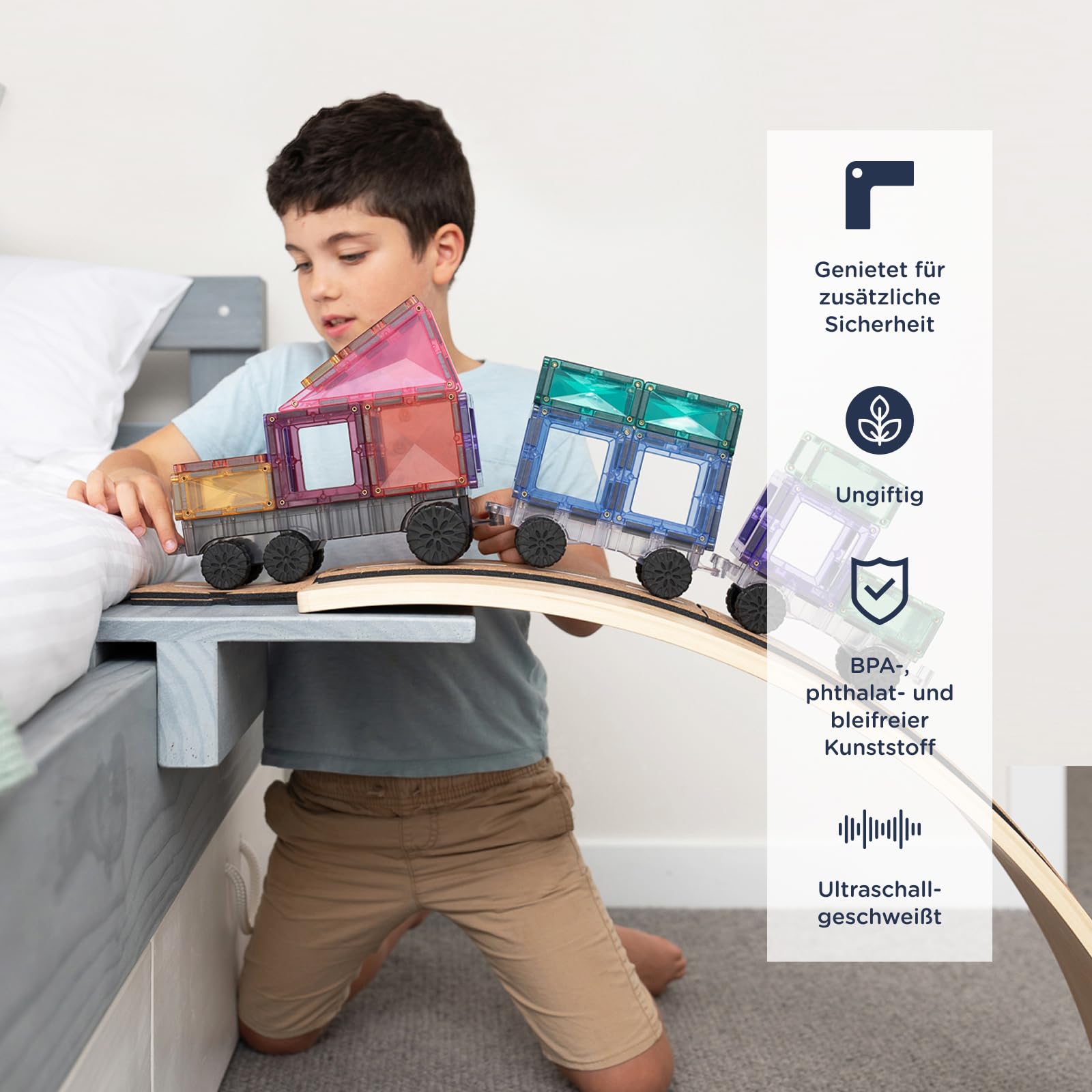 CONNETIX Magnetbausteine Pastell Transportieren Packen, 50 Stück