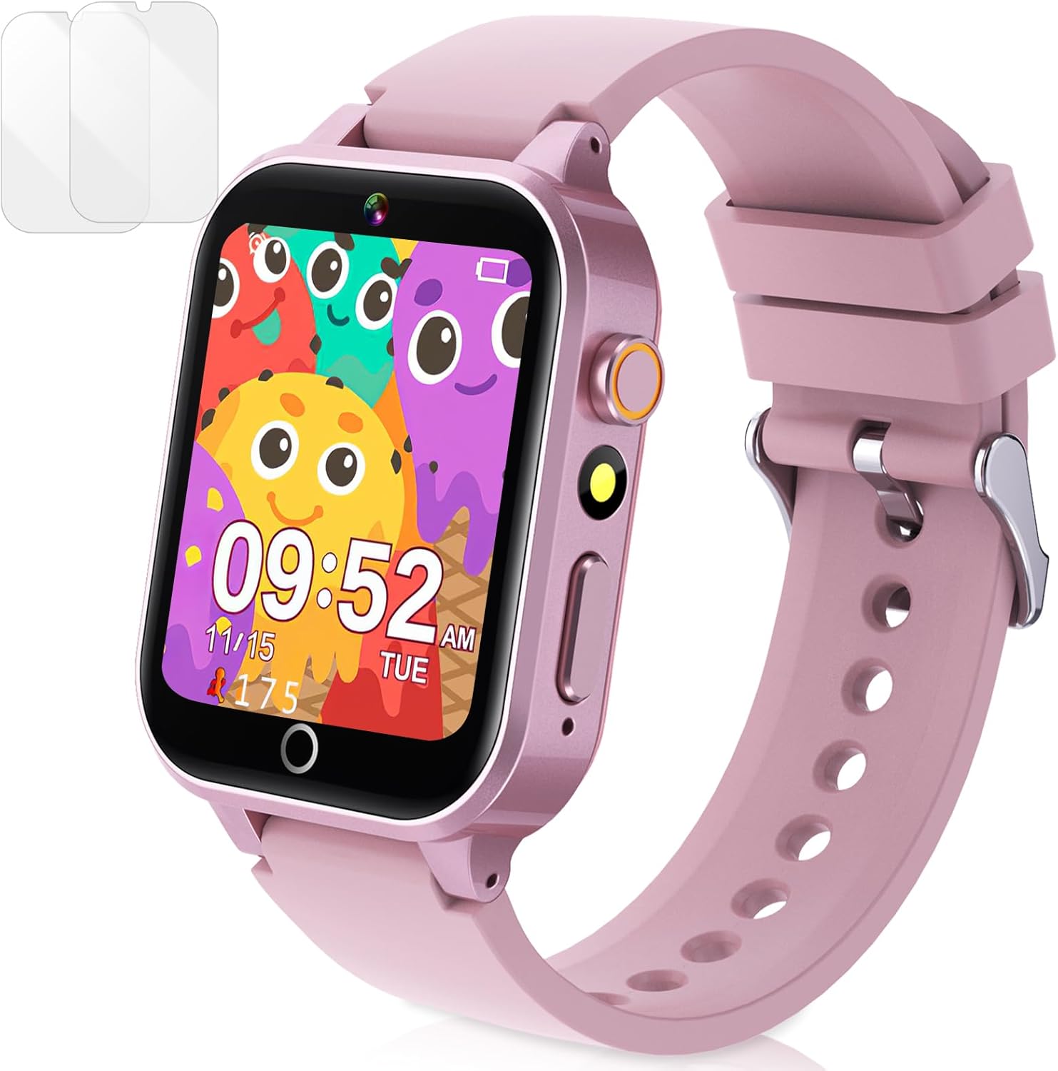 Moremore Smart Watch for Kids with 39 Games, Kids Watch with Touch Touchscreen Alarm Clock, HD Camera, Pedometer, Gifts Toys for Ages 3-12 Years Old for Boys Girls, Pink