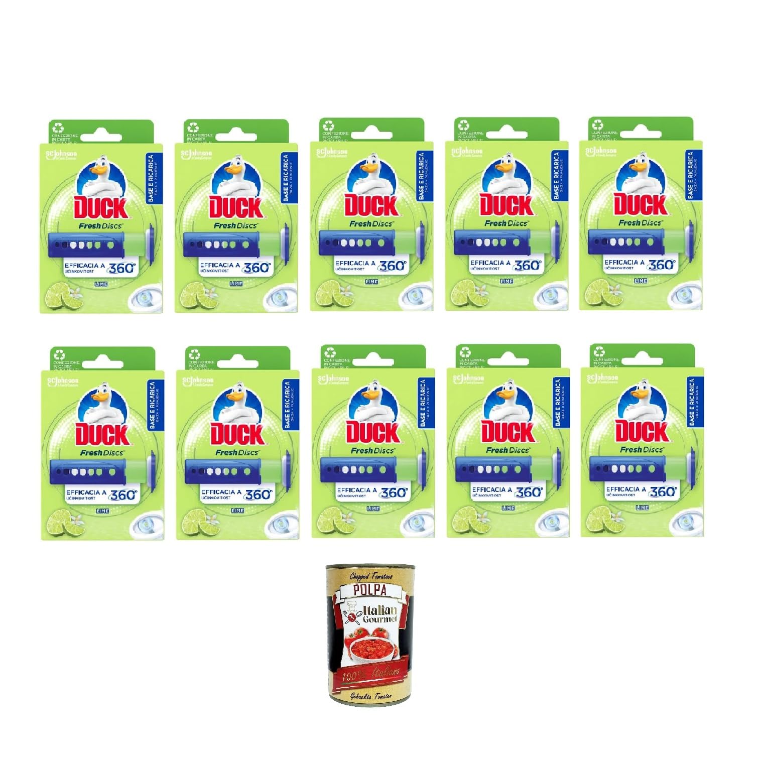 Italian Gourmet Fresh Discs Lime dischi gel WC-Reiniger 1 x 10 Stück