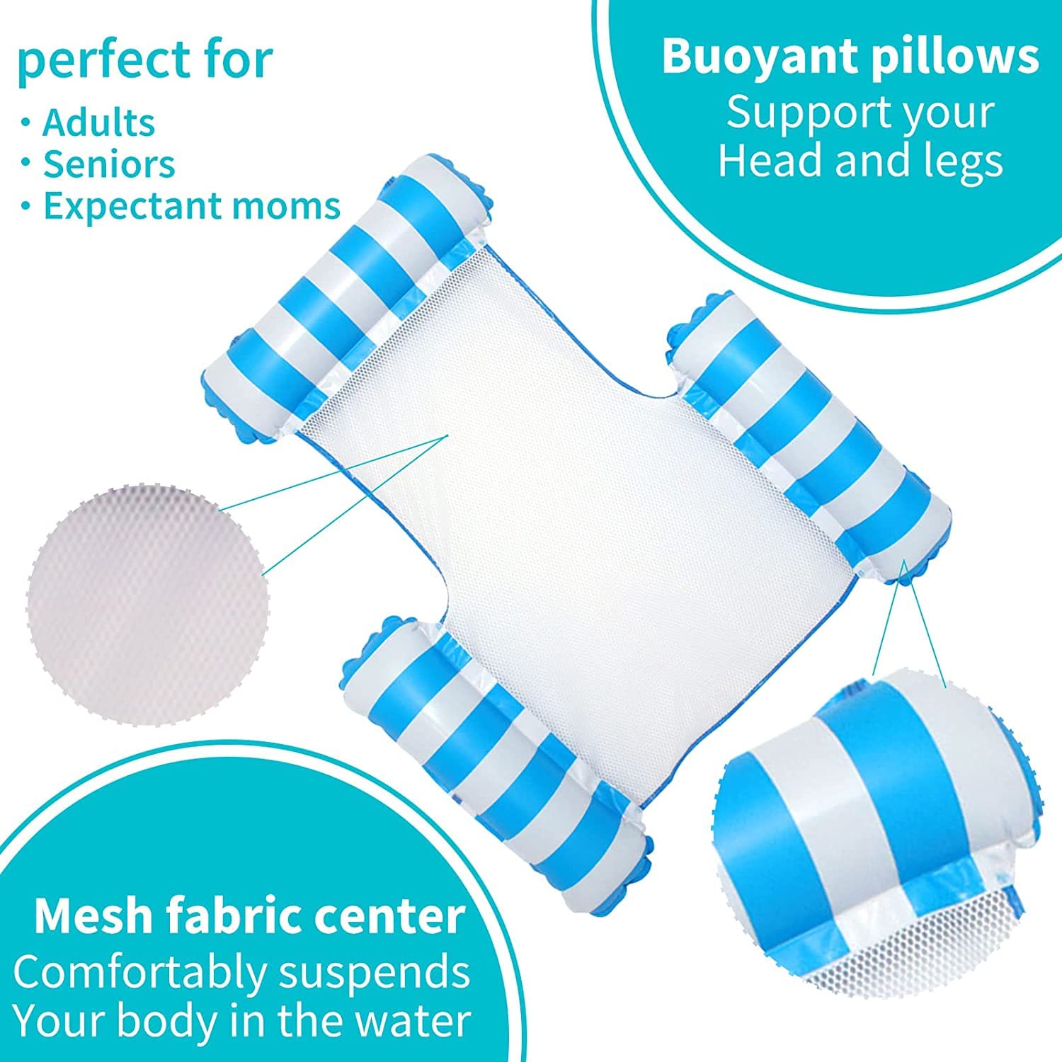 JunD Inflatable Water Hammock - Image 2
