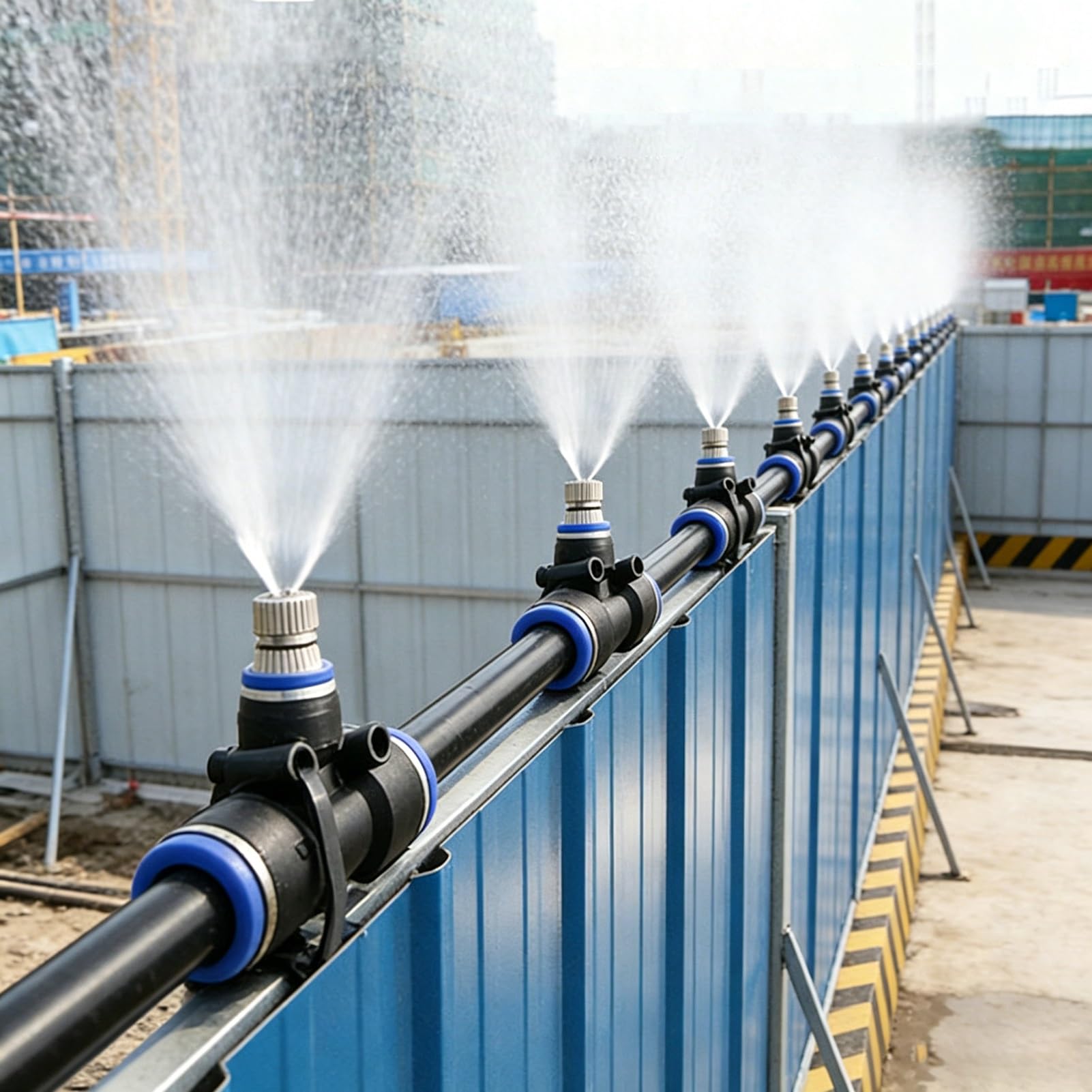 Système D'irrigation Jardin Système de Brumisation Anti-poussière pour Arroseurs de Clôture, Kit D'irrigation Goutte-à-goutte D'extérieur avec Tuyau, Dispositifs D'arrosage pour Serre