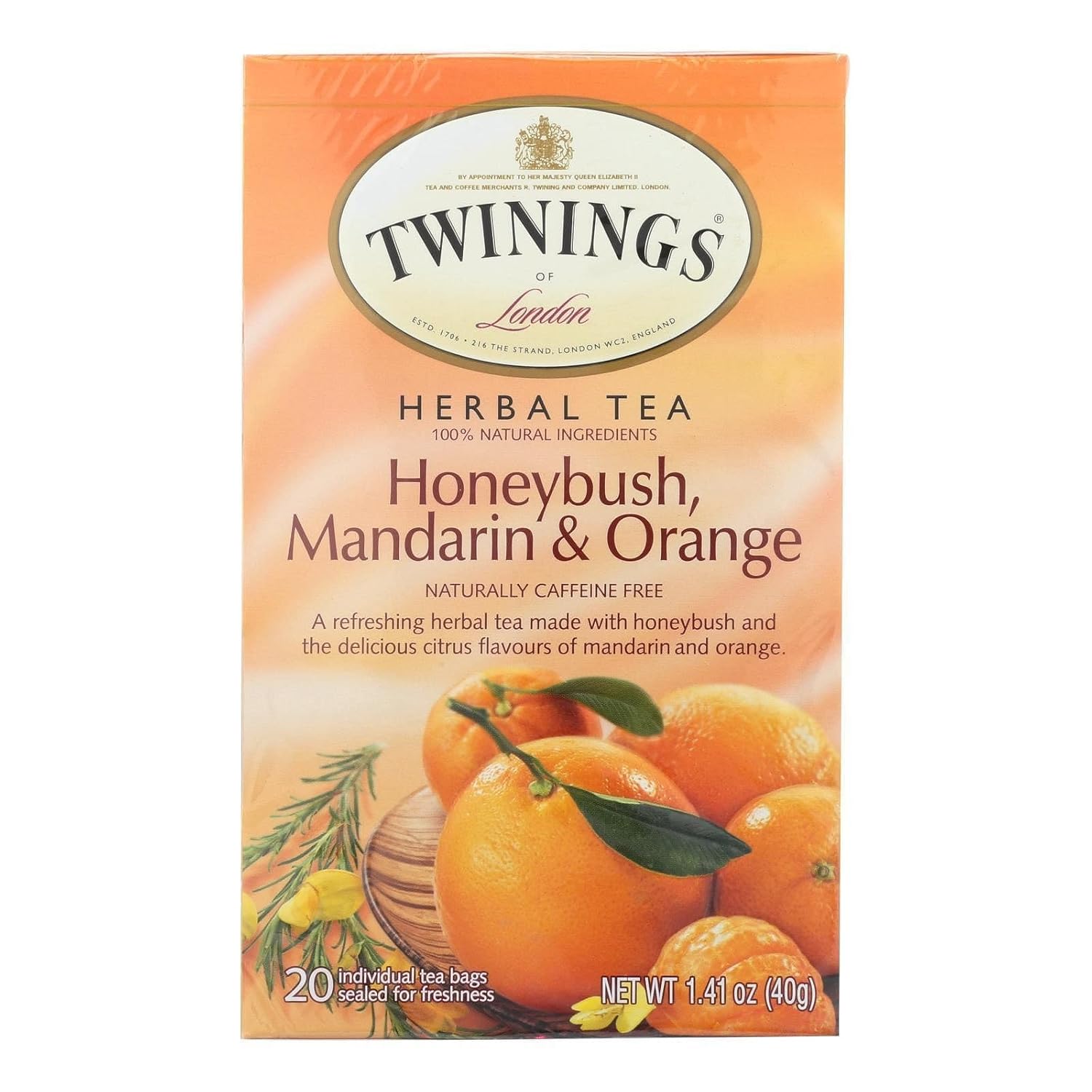 Twinings Herbal Unwind African Honeybush, Mandarin and Orange Tea, 120 Count