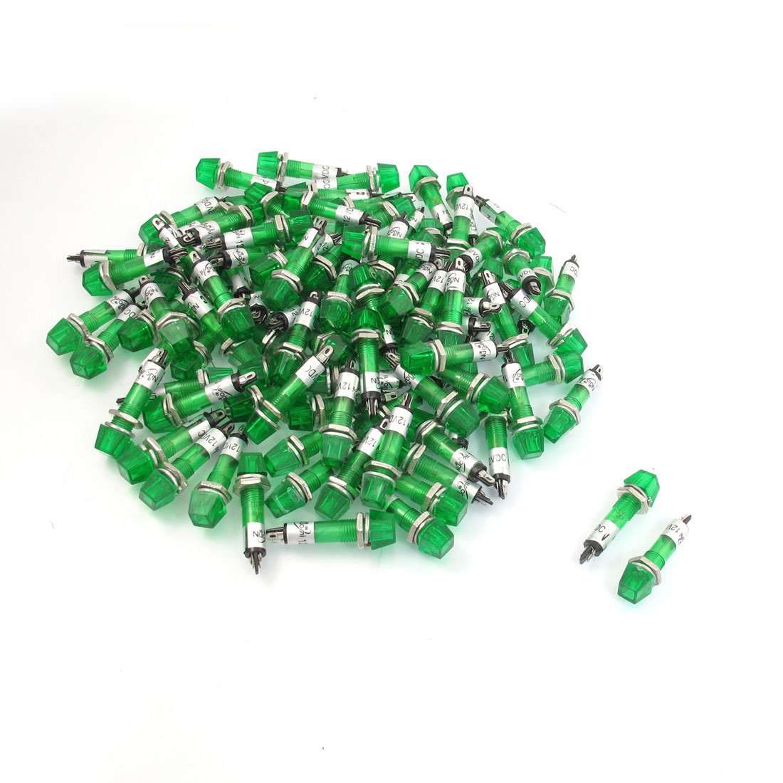 100 Pcs DC suitablevoltageV 7mm Green Power Signal Indicator Lamp Light Pliot (SN: 513 b81 91d ae1 7e2)-picture-18