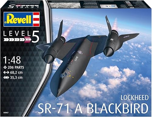 Miniatura 2 de Revell 04967 Lockheed SR-71 Blackbird Kit de modelo a escala 1:48, sin barnizar