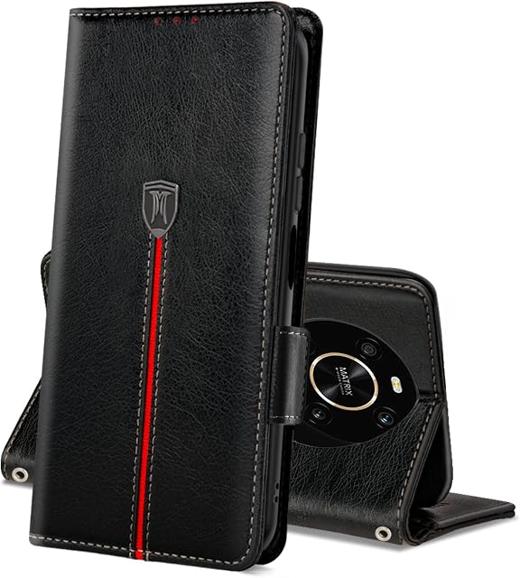 Honor Magic 4 Lite / Honor X9 Case, Magnetic Leather Wallet Card Slots Phone Case, Flip Silicone TPU Bumper Protective Cover with Kickstand, Shockproof Book Case for Honor Magic4 Lite / Honor X9 Black