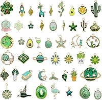 30pcs Mixed Enamel Charms Pendants for Jewelry Making - Bulk Alloy Findings for Necklaces, Earrings, Bracelets & Crafts