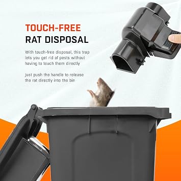 Rat Traps That Kill Instantly 2PCS, Reusable Mouse Catcher, Tunnel Dual-Entry Trap for Big Rats, for Indoors and Outdoor Use,Heavy Duty Large Fast Kill Pest Control Device, Snap Traps for Humane Kill