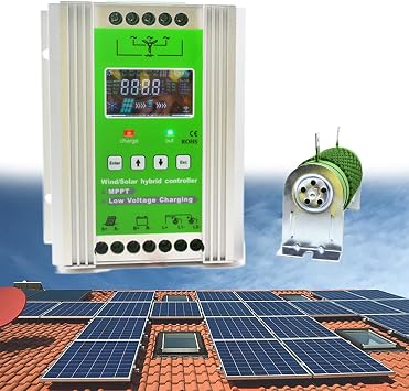 13000W Off Grid MPPT Wind Solar Hybrid Charge Controller, Wind Turbine & Solar Panel Charge Controller with Booster Function and Dump Load,24V48V