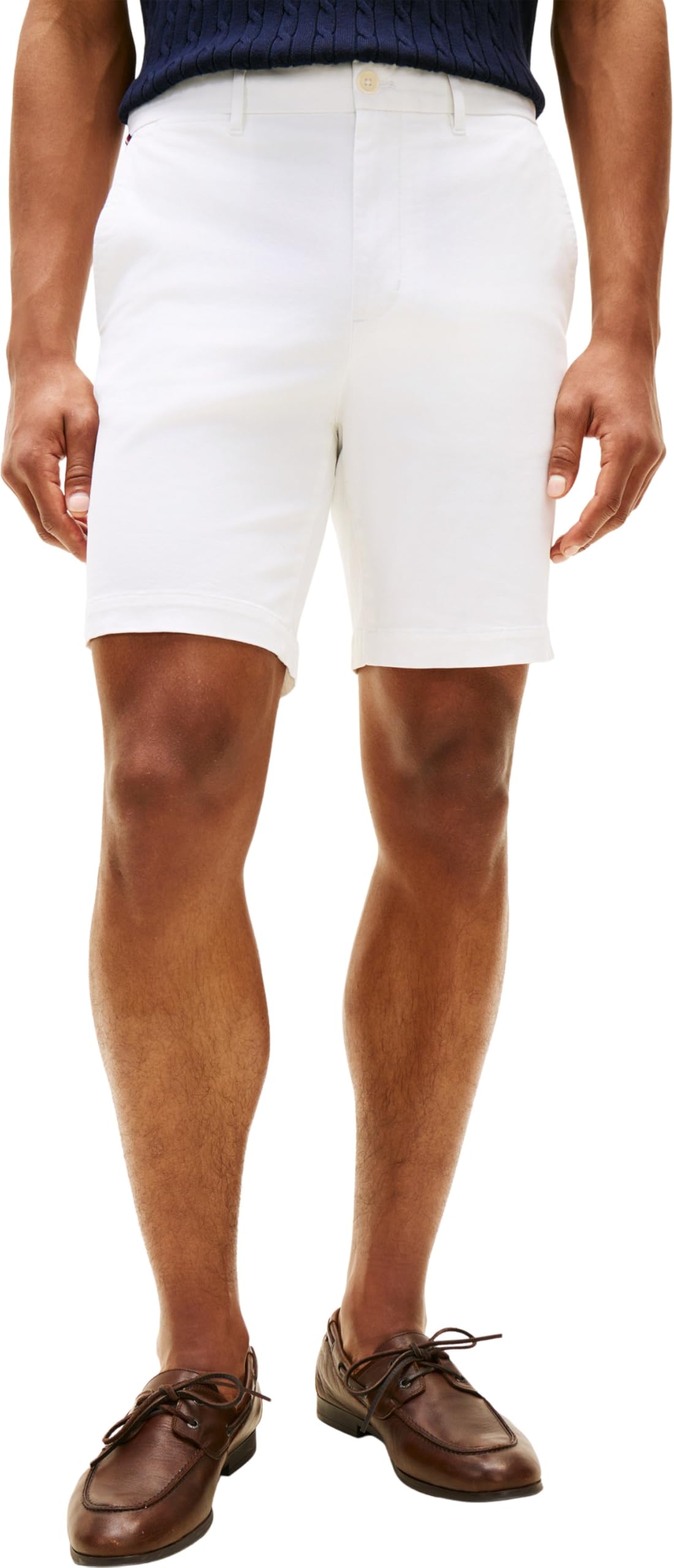 Tommy Hilfiger Men's Dover 8" Ess Twill Short MW0MW42352, White, 36W / Nil