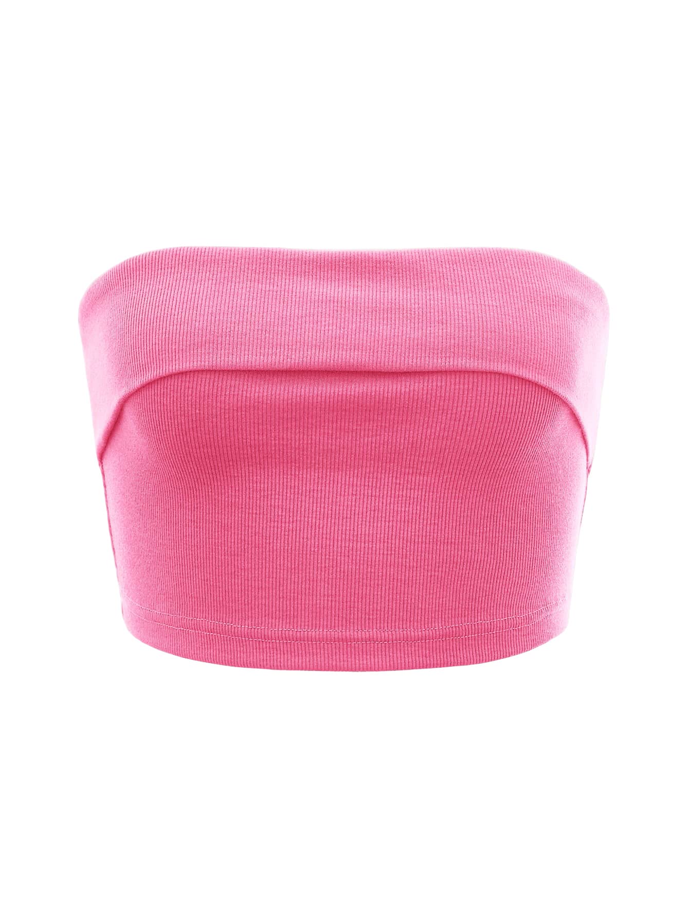 SOLY HUX Women's Ribbed Knit Basic Y2K Crop Tube Top Sleeveless Strapless Casual Summer Tops