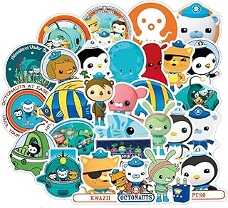 The Octonauts Sticker Pack of 50 Stickers - Waterproof Durable Stickers Classic Cartoon Anime Stickers for Laptops, Comput...
