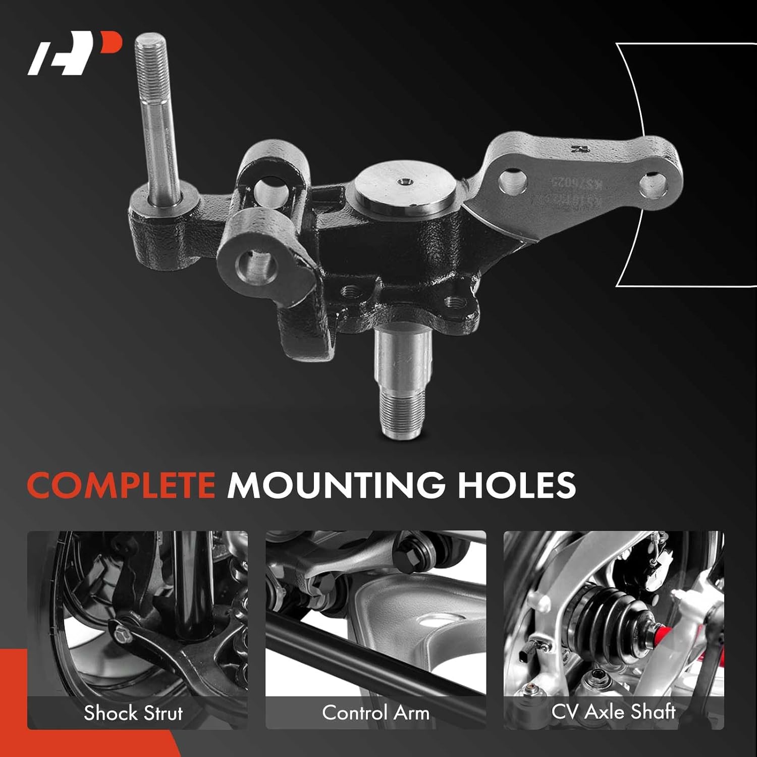 A-Premium Rear Right Suspension Steering Knuckle Compatible with Hyundai Accent 2000-2005, Passenger Side