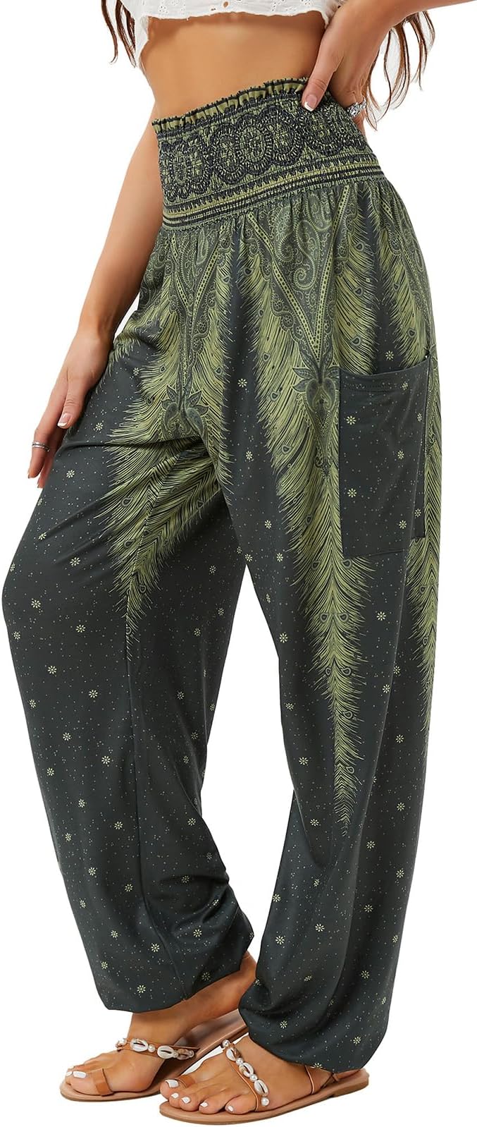 womens Boho Palazzo Slacks