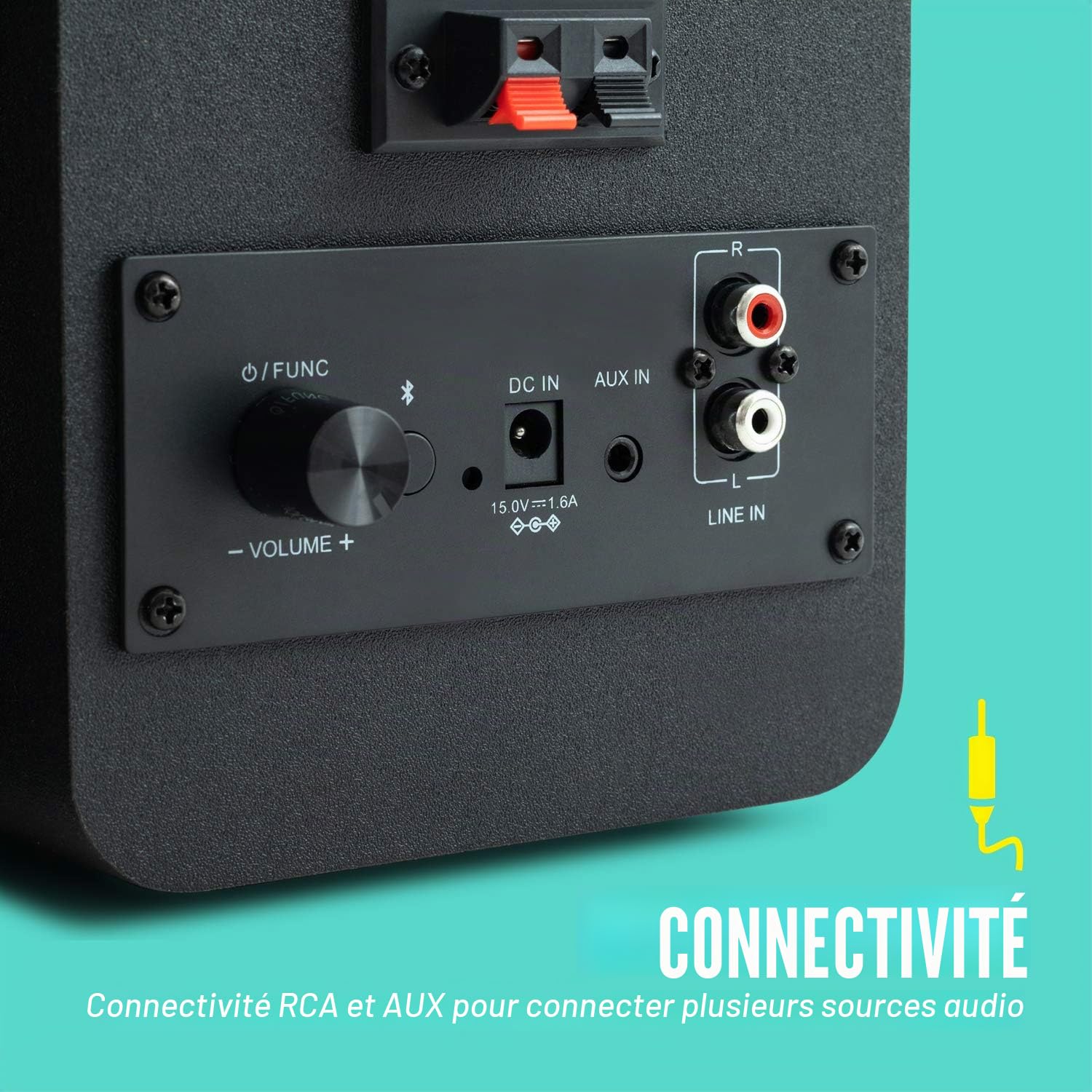 JAM Enceintes Bibliothèque Bluetooth – Compacte, Alimentée par Batterie, Entrée Aux, Enceintes Platine Sans Fil, Haut-parleurs 4 PO, Amplificateurs Hte Définition, Basses, Meilleure Acoustique – Noir | son riche, connectivité Bluetooth 5.0, driver de bass