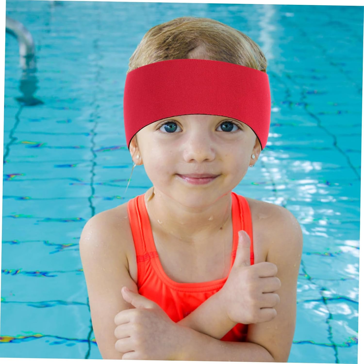 Toddmomy 12pcs Shower Ear Covers for Adults and Boys and Girls Adjustable Swim Headband and Red Prevents Water from Entering Ears During Swimming and Bathing