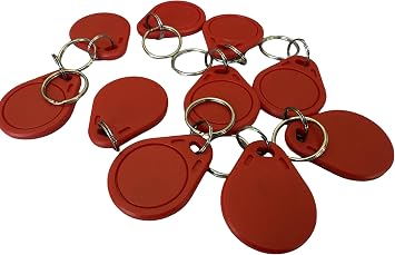 YARONGTECH RFID 1K Key Fob iso 14443a Red color pack of 100