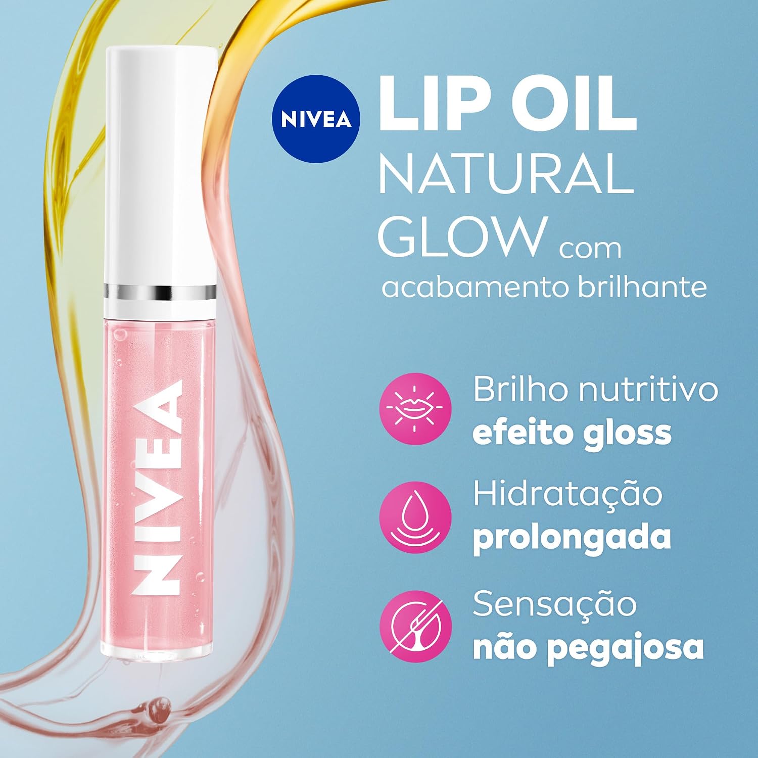 NIVEA Lip Oil Brilho Nutritivo Natural Glow 5,5ml