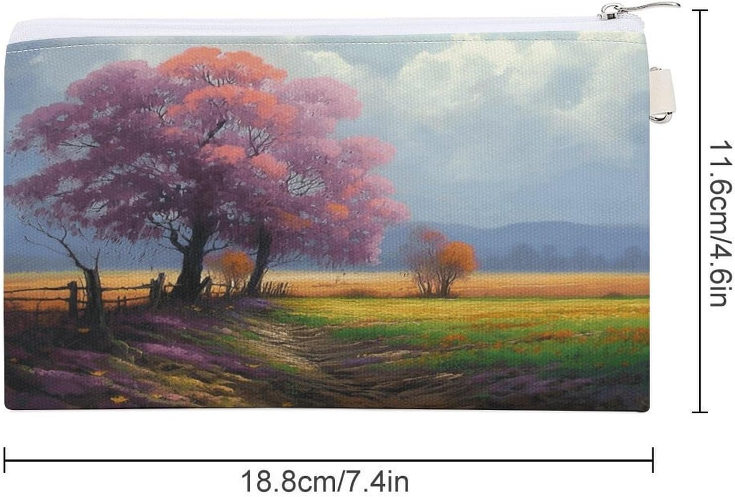Season Landscape Coin Purse Coin Wallet Coin Bag Coin Pouch with Zipper Canvas Change Purse Pouch Zero Wallet Tool Bag