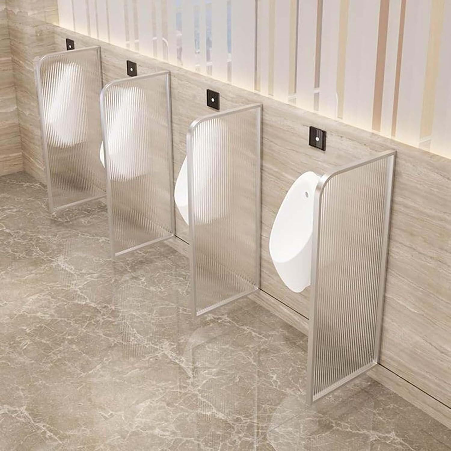 BKSXSOP Urinal Partition, Screen Toilet Partition Protection,Men Privacy Partition,Urinal Baffle Protection Divider for Schools/Shopping Malls(Gold,5pcs)