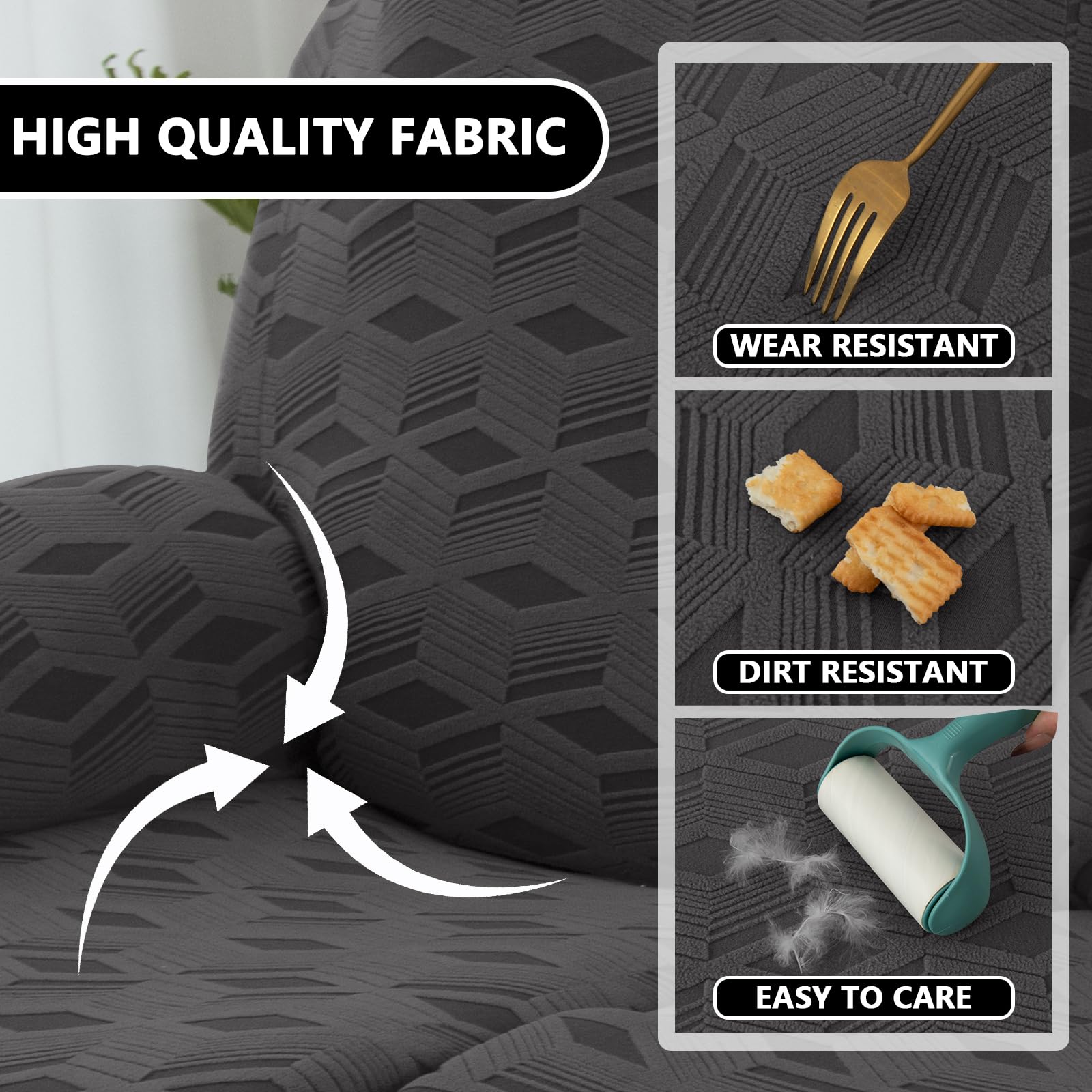 Fodera per sedia reclinabile in jacquard elasticizzato per poltrona reclinabile a 1, 2, 3 posti, protezione per mobili lavabile per Lazyboy, sedie elettriche e divani adatti agli animali domestici