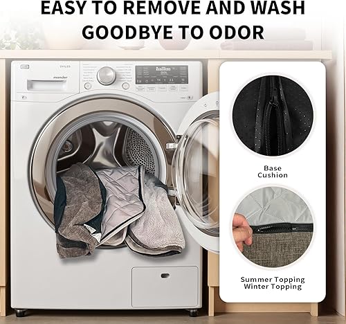 Miniatura 4 de Cama ultra lujosa para perro, viene con dos tipos de cojines extraíbles, cálida en invierno y fresca en verano, resistente al desgaste y resistente