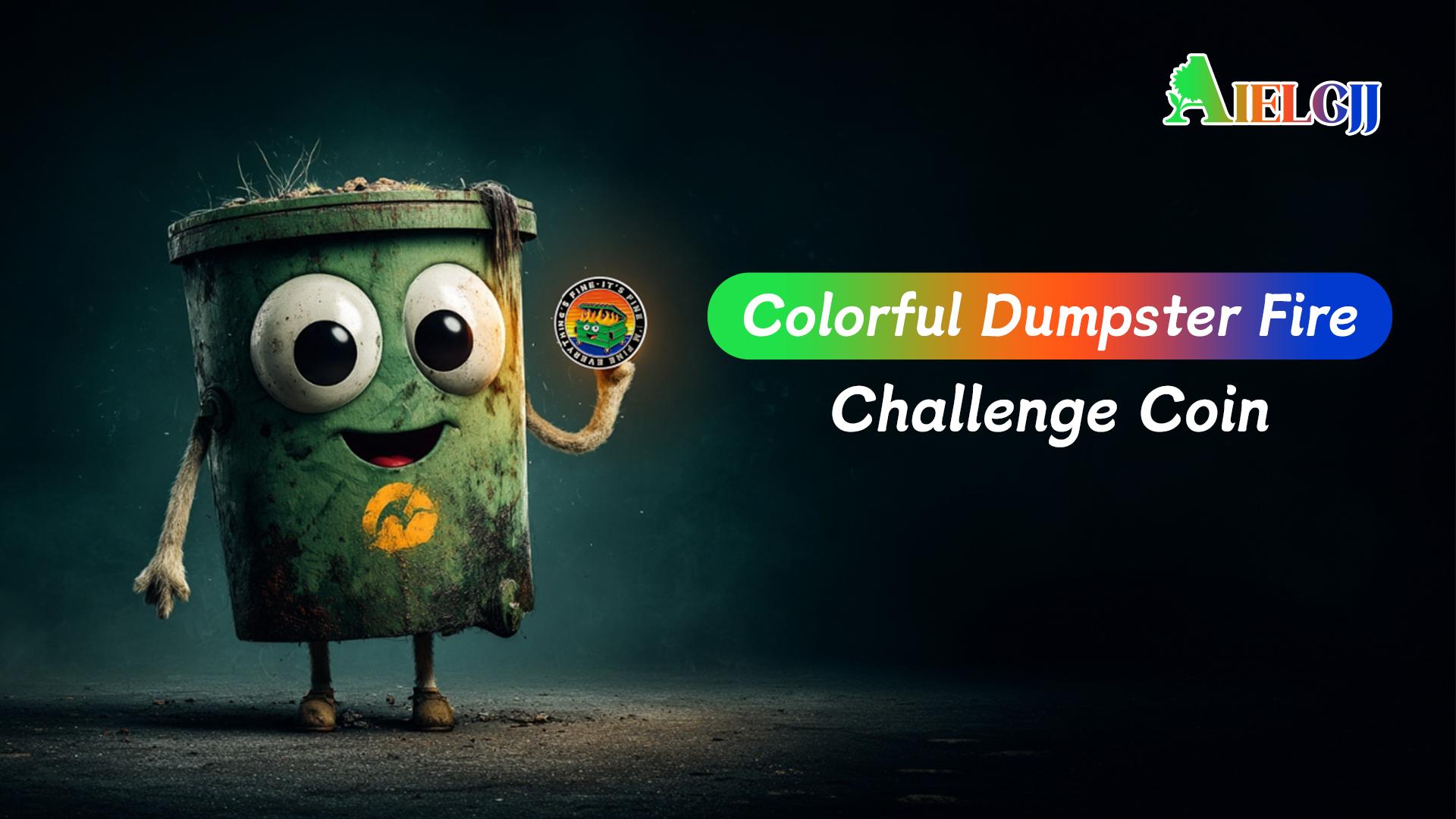 Amazon.com: Colorful Dumpster Fire Challenge Coin - This is Fine