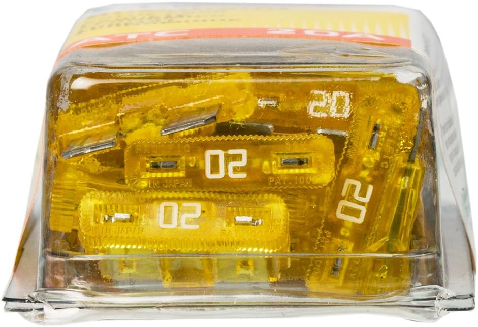 Bussmann (VP/ATC-20-RP) Yellow 20 Amp 32V Fast Acting ATC Blade Fuse, (Pack of 25)