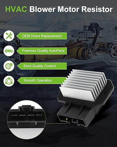 Miniatura 514 de SCITOO Resistencia de motor de ventilador HVAC para 2008-2013 para Chrysler 300/2008-2016 para Town & Country/2008-2010 para Dodge Charger/2008-2018