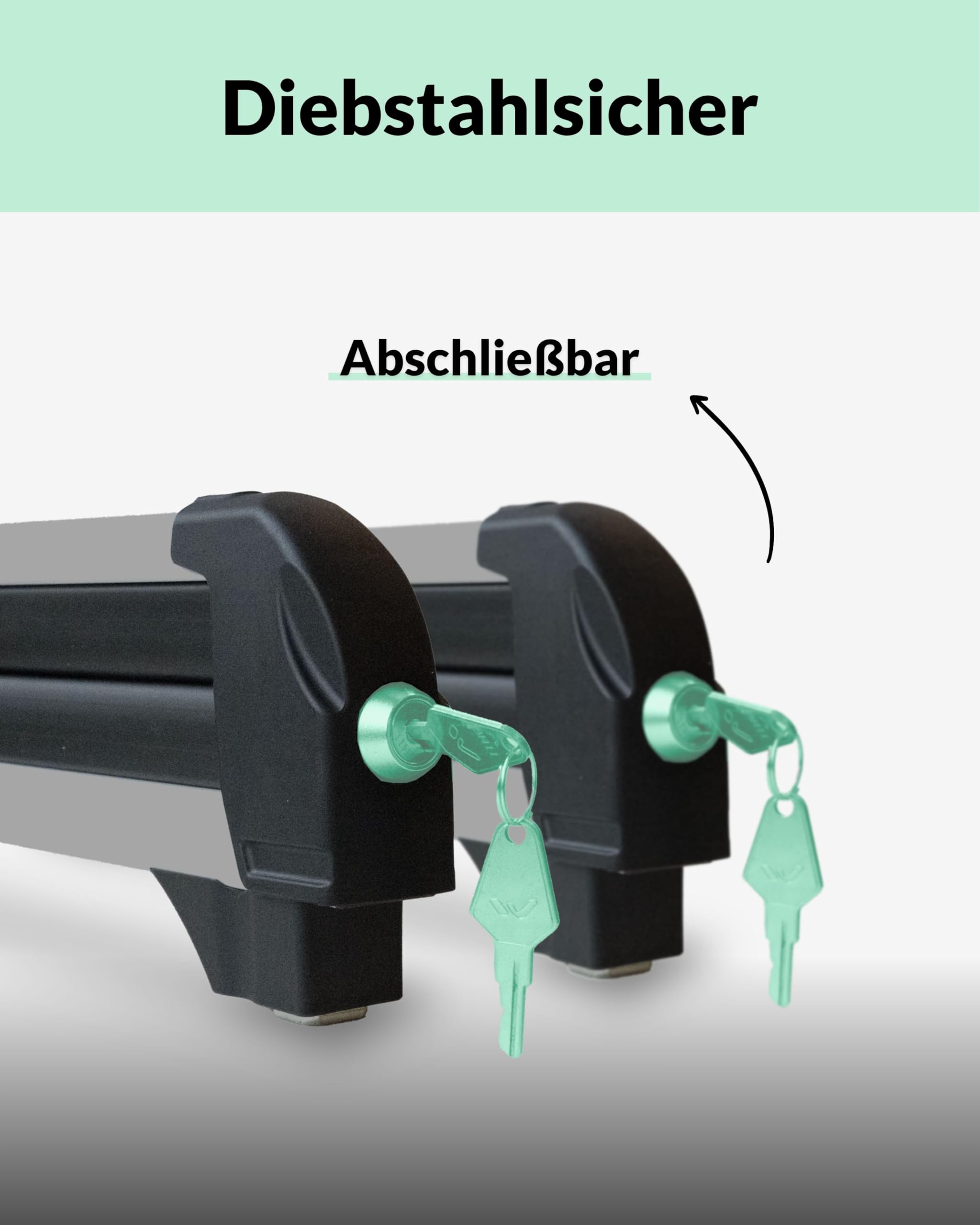 Owen Skiträger Basic Silber – Leichter Alu Skihalter für 4 Paar Ski & 2 Snowboards – Kompakt & Aerodynamisch – City-Crash Getestet & Abschließbar (49 cm Breite)