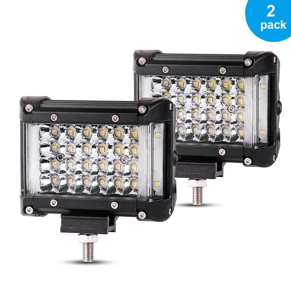 Buy Side Shooter LED Pods, 4 Inch 204W IP68 LED Backup Lights Combo