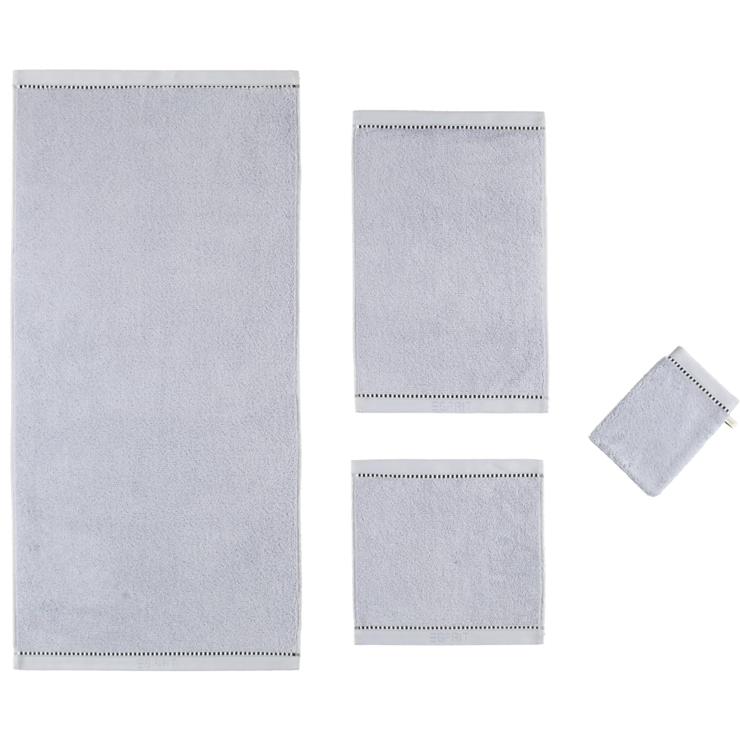 ESPRIT Boîte de serviettes Solid Silver - 720 - Serviette de bain 100 x 150 cm