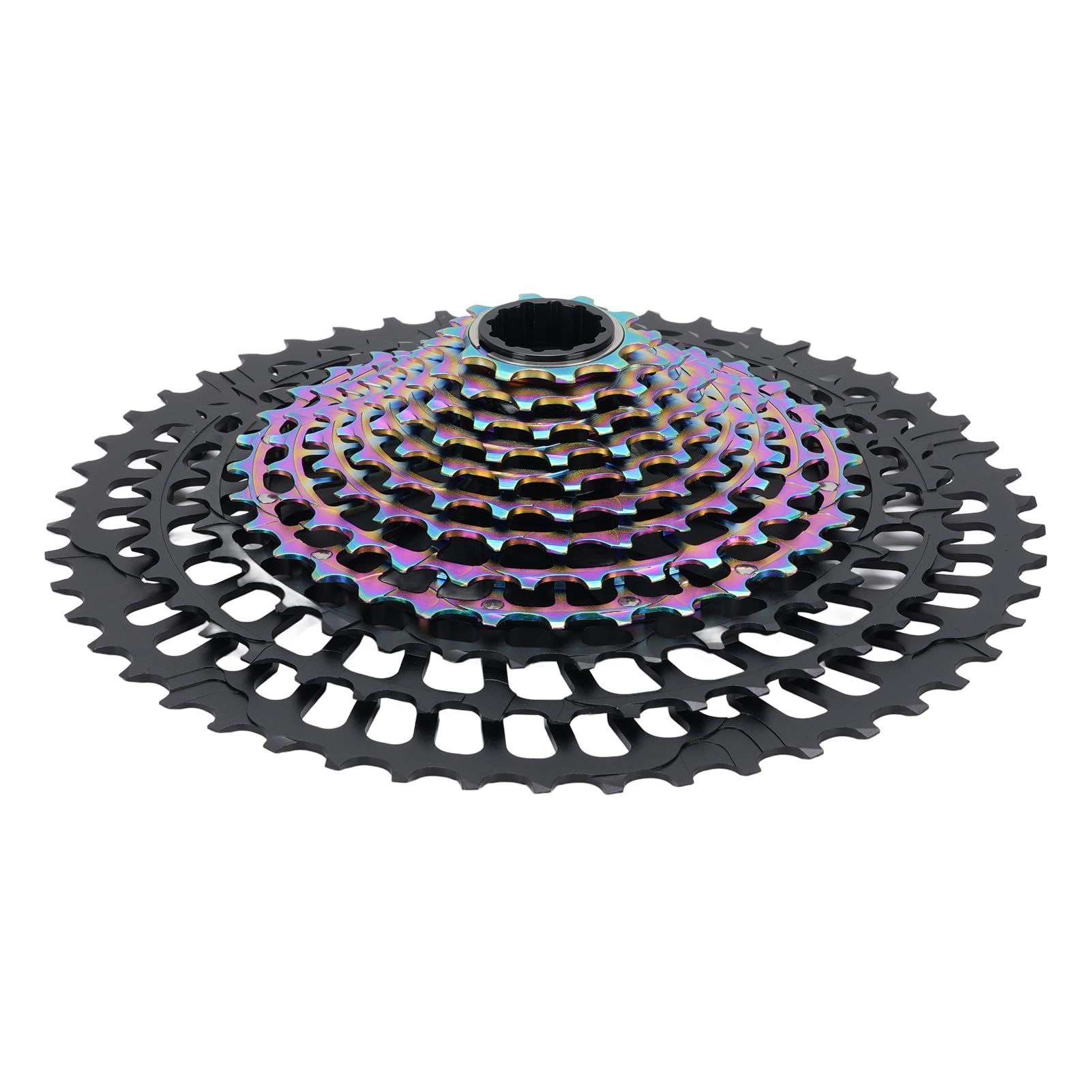 Tbest Cassette de Bicicleta Ultraligero 10 50T 12 Velocidades CNC Hueco Volante de Bicicleta Reemplazo XD Freehub Aplicable Ciclismo
