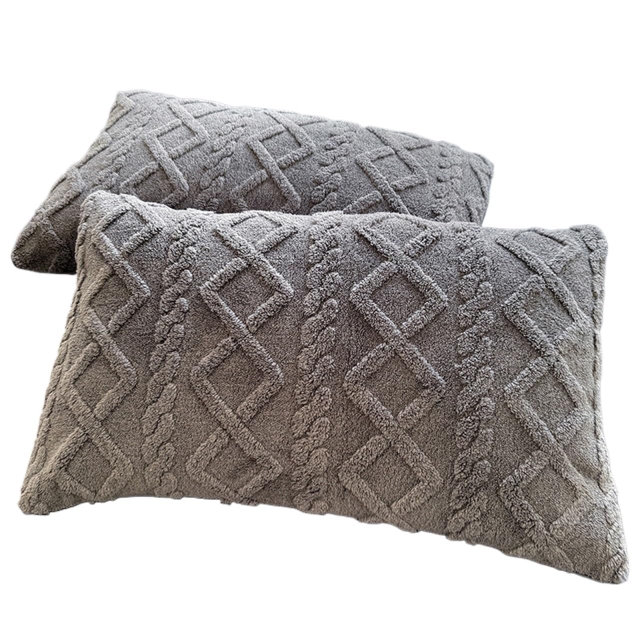 Housse coussin velours 48x74cm pour des soirées cocooning | Taie d'oreiller rectangulaire